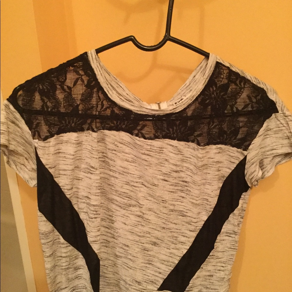 Express Grey Crop Top